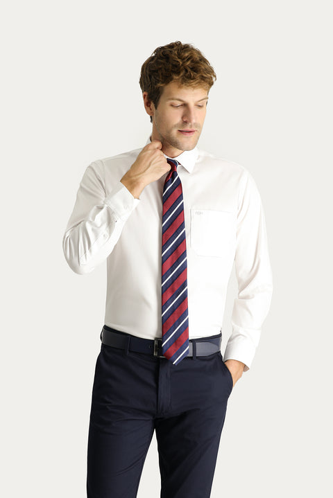 White Long Sleeve Classic Non-Iron Oxford Cotton Shirt