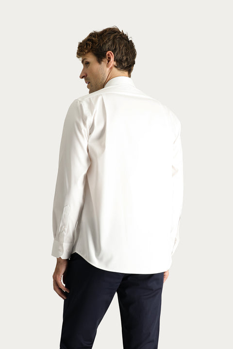 White Long Sleeve Classic Non-Iron Oxford Cotton Shirt