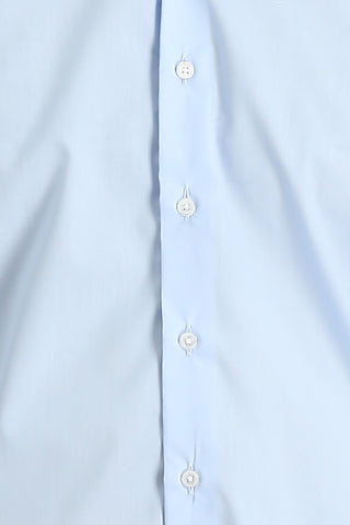 Uçuk Mavi Uzun Kol Slim Fit Dar Kesim Non Iron Klasik Pamuklu Gömlek