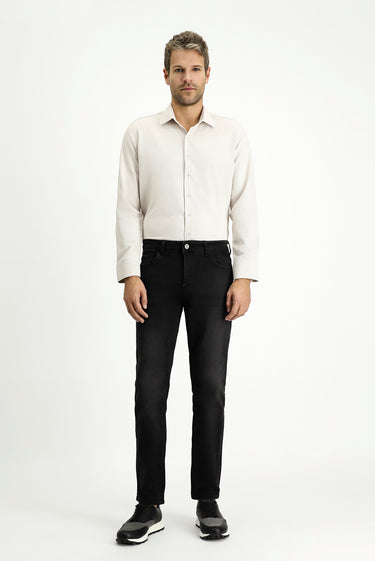 Orta Bej Uzun Kol Slim Fit Klasik Yaka Pamuklu Kolay Ütülenebilir 4 Mevsim Oxford Gömlek