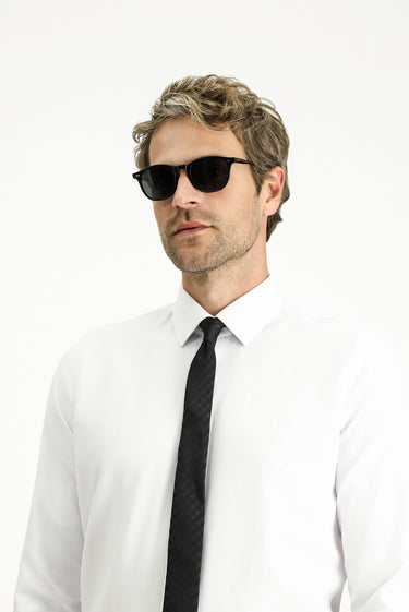 Beyaz Uzun Kol Slim Fit Klasik Yaka Pamuklu Kolay Ütülenebilir 4 Mevsim Oxford Gömlek