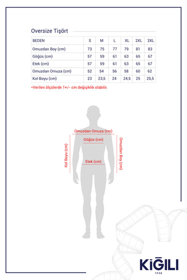 Siyah Bisiklet Yaka Oversize Likralı Baskılı Tişört