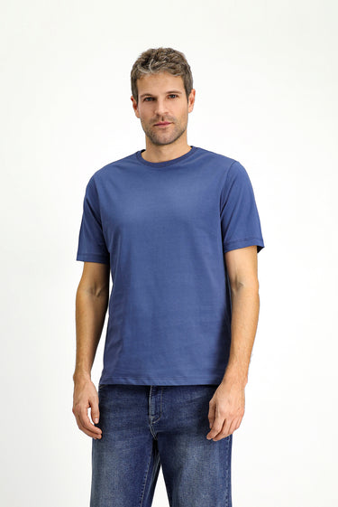 İndigo Bisiklet Yaka Regular Fit Süprem Pamuk Tişört