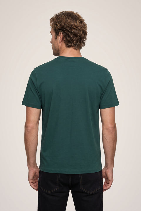 Dark Green Crew Neck Regular Fit 100% Cotton Supreme Basic T-Shirt