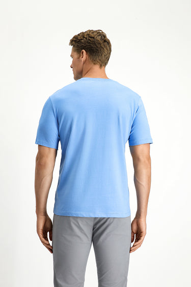 Mavi Bisiklet Yaka Slim Fit Dar Kesim Süprem Pamuk Tişört