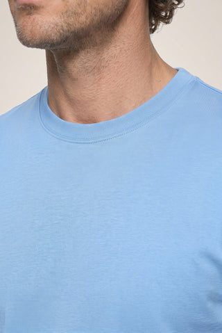Mavi Bisiklet Yaka Slim Fit %100 Pamuk Tişört