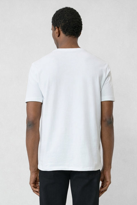 White Crew Neck Slim Fit 100% Cotton T-shirt