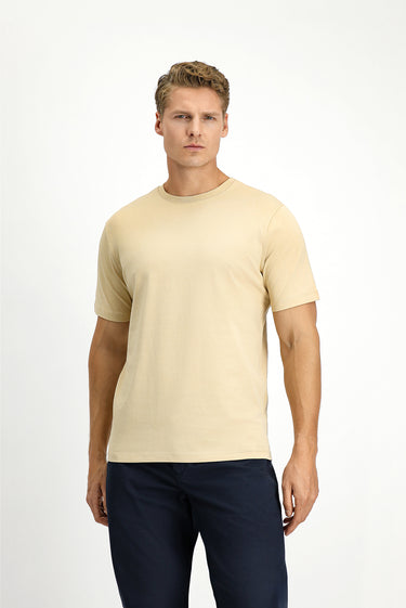 Orta Vizon Bisiklet Yaka Slim Fit Dar Kesim Süprem Pamuk Tişört