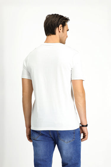 Beyaz-Siyah-Lacivert Bisiklet Yaka Slim Fit Dar Kesim Pamuk 3'lü Tişört Seti