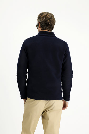 Koyu Lacivert Fermuarlı Polar Sweatshirt