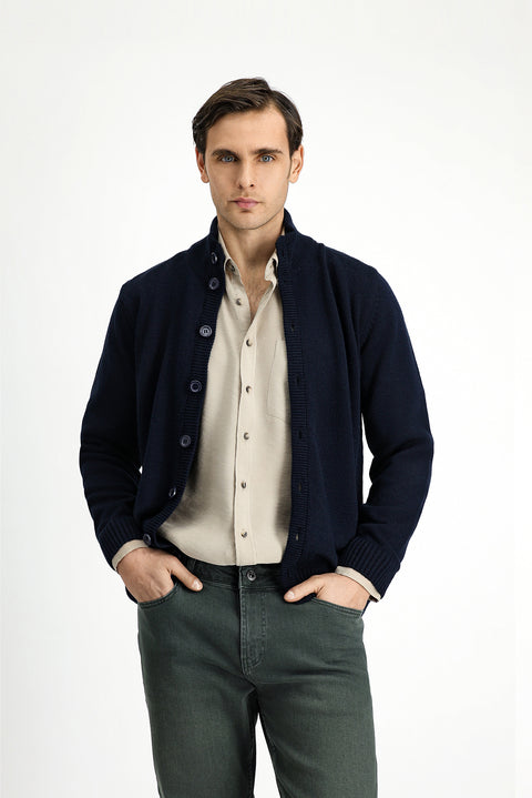 Dark Navy Knitted Cardigan
