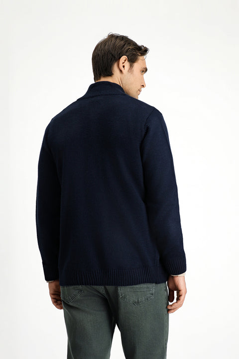 Dark Navy Knitted Cardigan