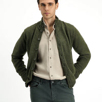 Medium Khaki Knitted Cardigan