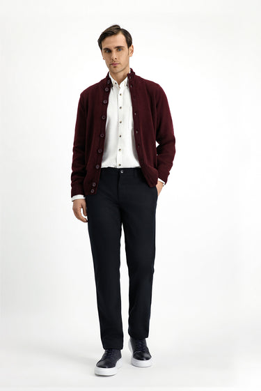 Koyu Bordo Triko Hırka