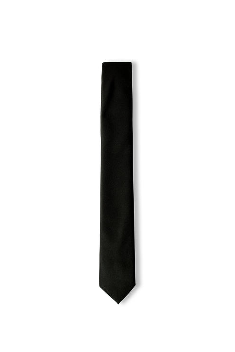 Black Thin Solid Tie