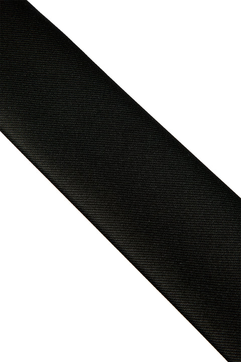 Black Thin Solid Tie
