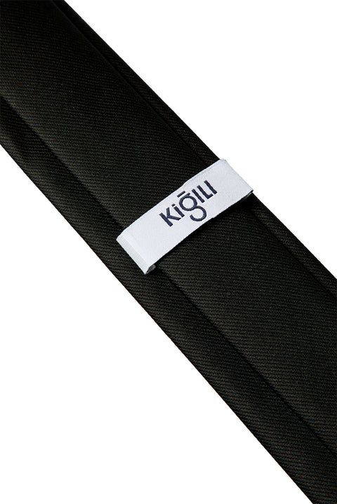 Black Thin Solid Tie