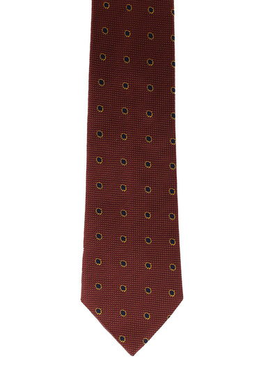 Orta Kahve Desenli Kravat