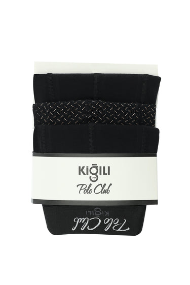 Siyah 3'lü Pamuklu Boxer Seti