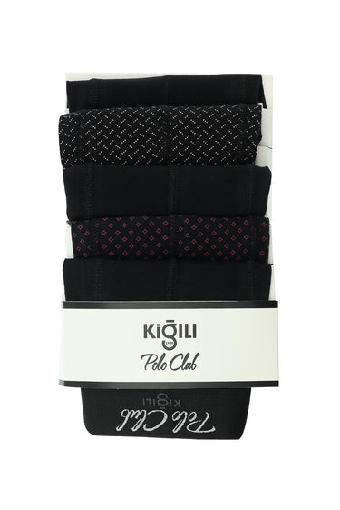 Siyah 5'li Pamuklu Boxer Seti