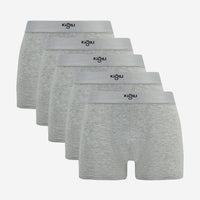 Medium Gray Melange 5-Pack Cotton Lycra Comfortable Flexible Boxer Set (Groom's Trousseau - Dowry Set)