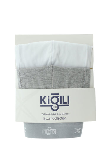 Açık Füme 2'li Pamuklu Boxer Seti