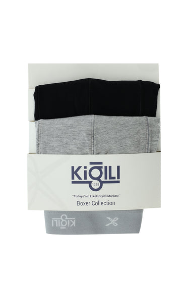 Açık Füme 2'li Süprem Pamuklu Boxer Seti