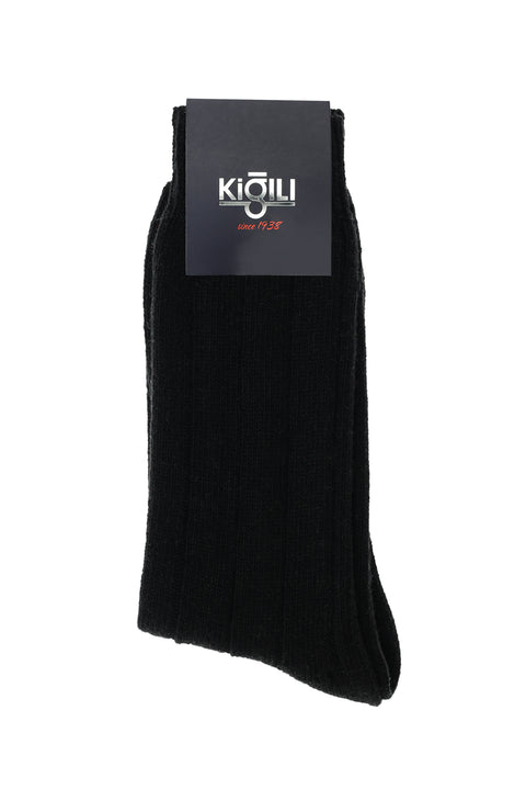 Siyah Tekli Yünlü Termal Çorap