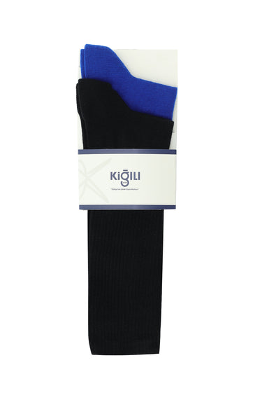 Saks Mavi 2'li Uzun Tenis Çorap Seti