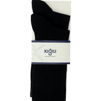 Black 2-Pack Plain Cotton Socks Set