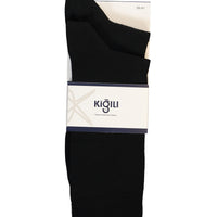 Light Black 2-Pack Cotton Lycra Stretch Plain Sock Set