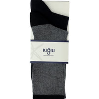Black 2-Pack Cotton Patterned Socks