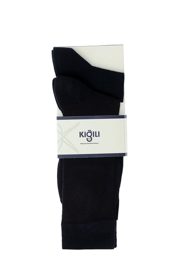 Açık Lacivert 2'li Pamuklu Desenli Çorap Seti