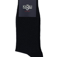 Koyu Lacivert Tekli Desenli Yünlü Çorap