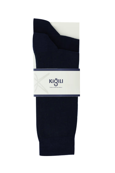 Açık Lacivert 2'li Desenli Pamuklu Çorap Seti