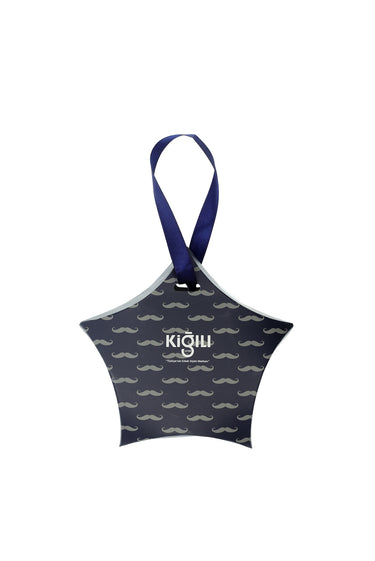 Lacivert Tekli Bıyık Desenli Pamuklu Dikişsiz Çorap