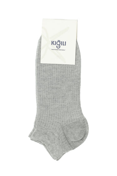 Orta Gri 2'li Pamuklu Spor Çorap Seti