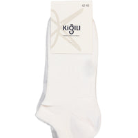White 2-Pack Cotton Lycra Comfortable Stretchy Patterned Sports Socks Set