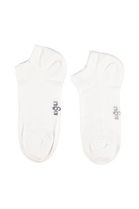 White 2-Pack Cotton Lycra Comfortable Stretchy Patterned Sports Socks Set