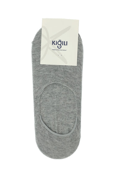 Açık Gri Melanj 2'li Pamuklu Loafer Çorap Seti