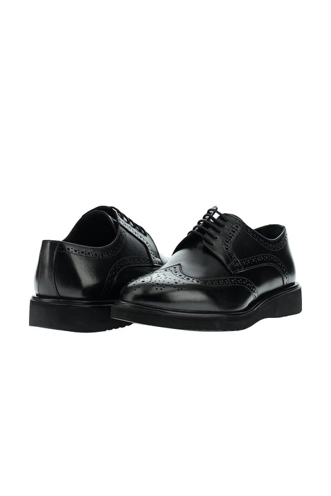 Black Casual Leather Shoes