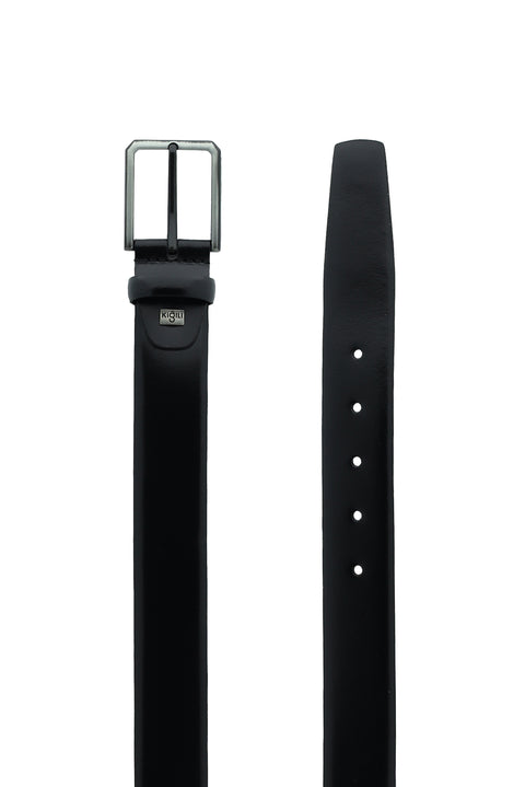 Black Classic Leather Belt