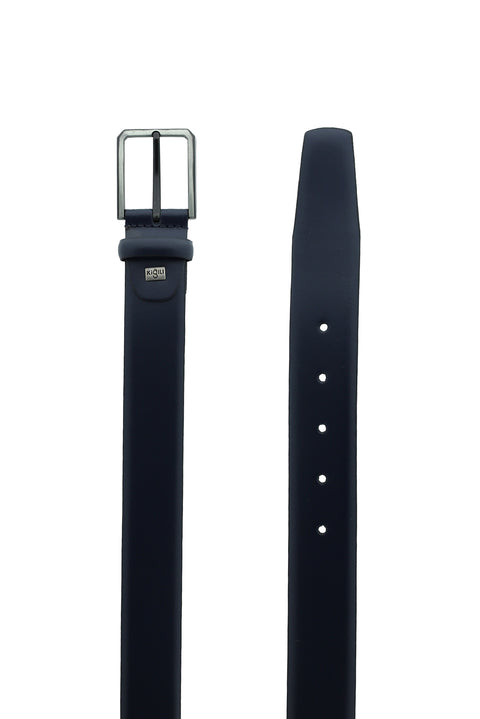 Dark Navy Classic Leather Belt