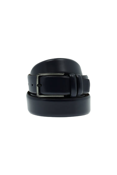 Koyu Lacivert Büyük Beden Klasik Deri Kemer