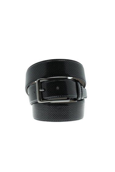 Siyah Klasik Desenli Rugan Kemer