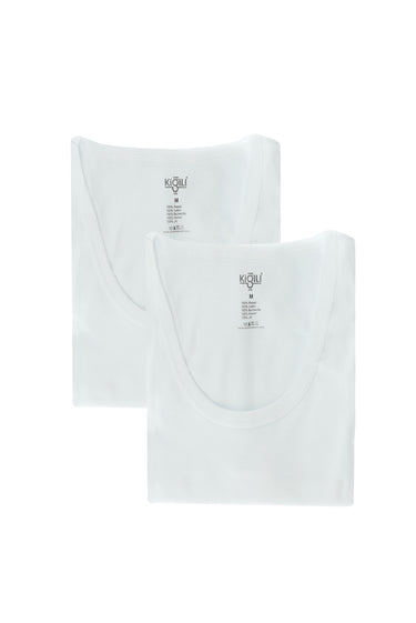 Beyaz 2'li Sporcu Pamuk Atlet Seti