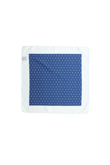 İndigo 2'li Desenli Kravat & Mendil Seti