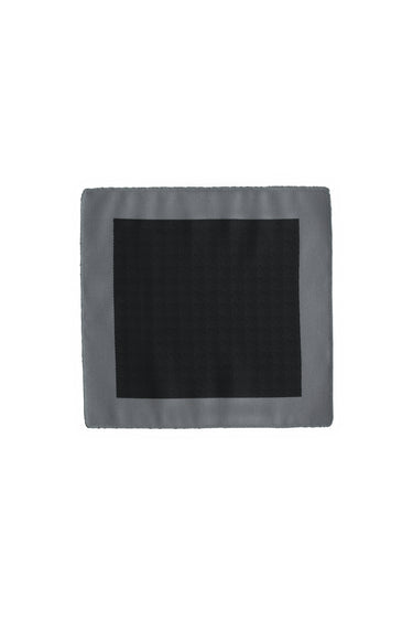 Siyah 2'li Desenli Kravat & Mendil Seti