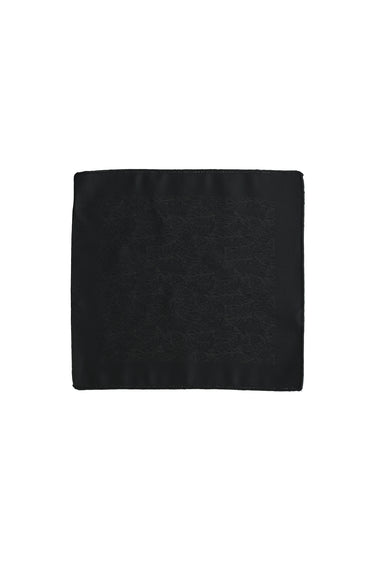 Siyah 2'li Desenli Kravat & Mendil Seti