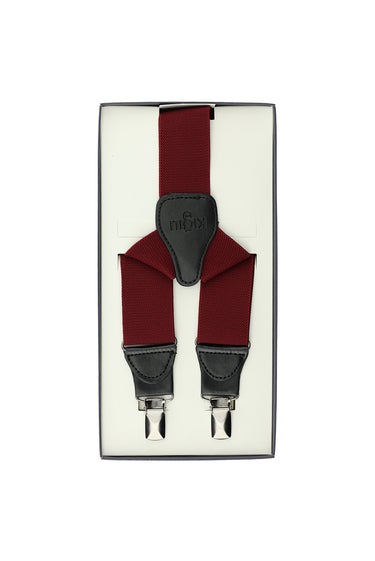 Açık Bordo Likralı Düz Pantolon Askısı